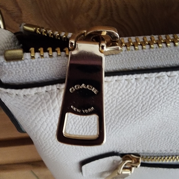 Coach File Crossbody Bag Medium Size in Chalk with Gold Hardware - Picture 4 of 11